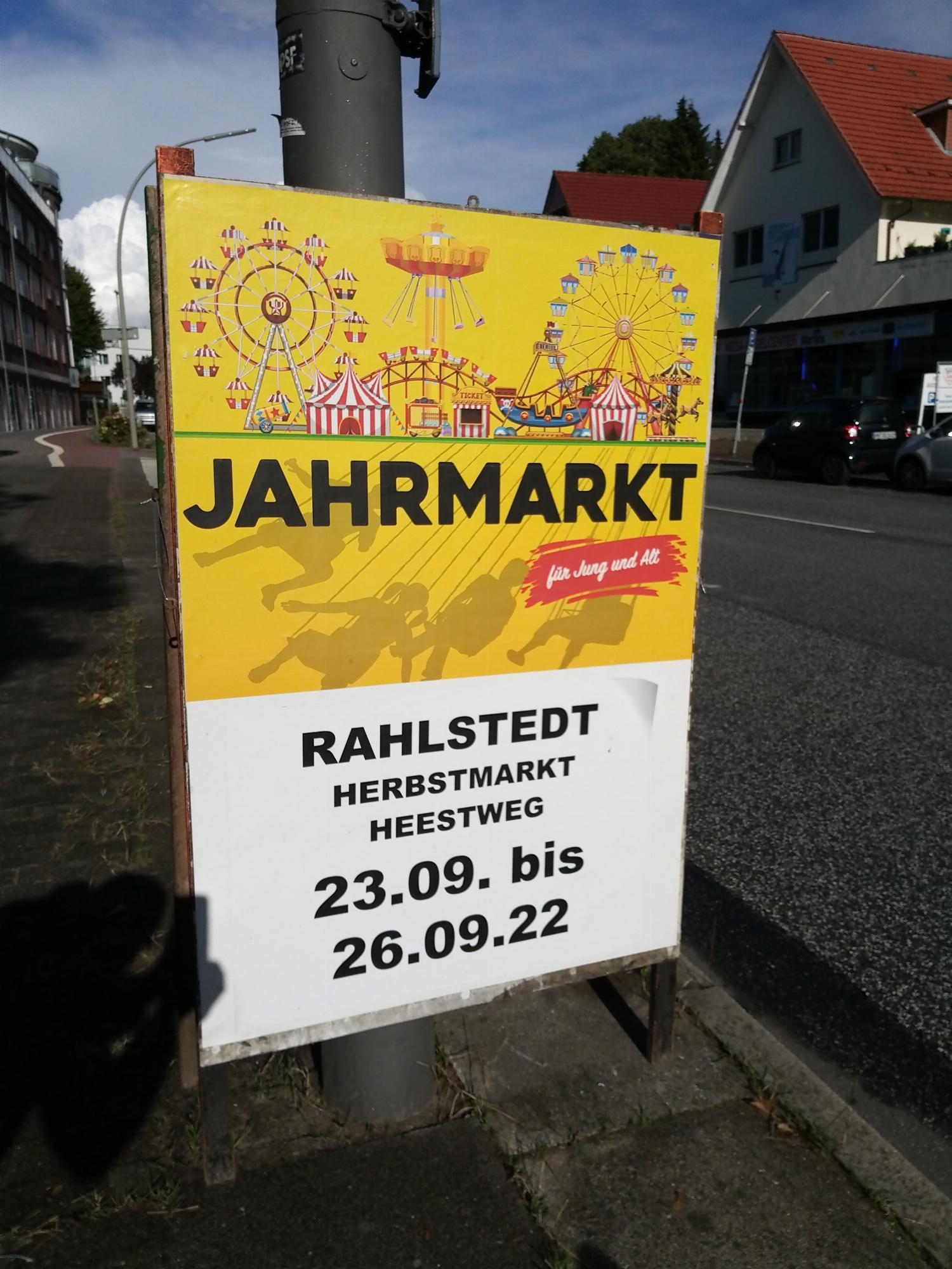 Jahrmarkt Rahlstedter Herbstmarkt 23.-26.09.'22